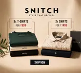 Snitch Coupons Are Available In April 2026. You Can Get Fifty Percent Off On Fashion Deals From Snitch.